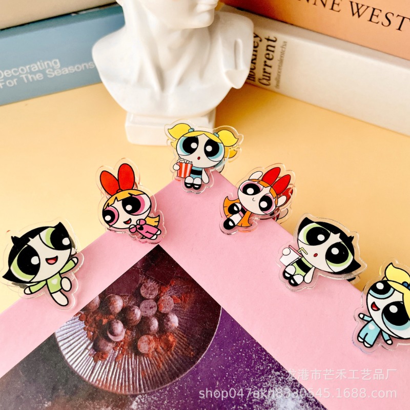Tech Accessories For Office - Set di 6 Clip Acriliche Kawaii