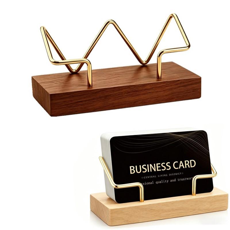 Tech Accessories For Office - 【A8】Porta Biglietti da Visita in Legno,