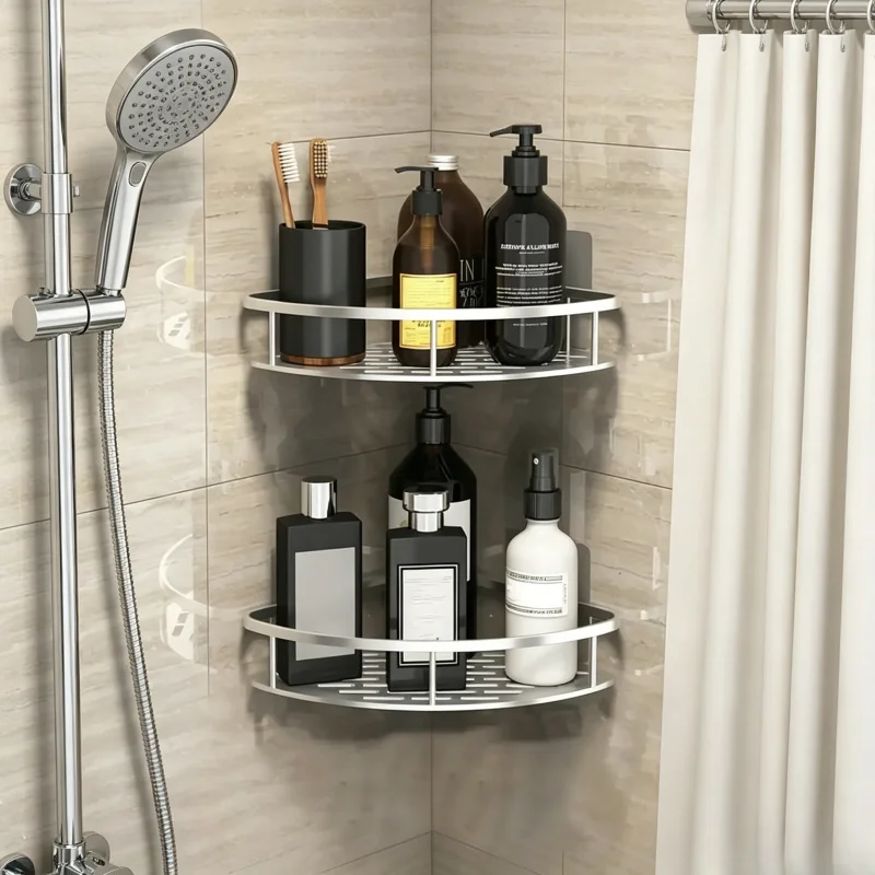 Tech Accessories Organizer - Mensola angolare da bagno a parete