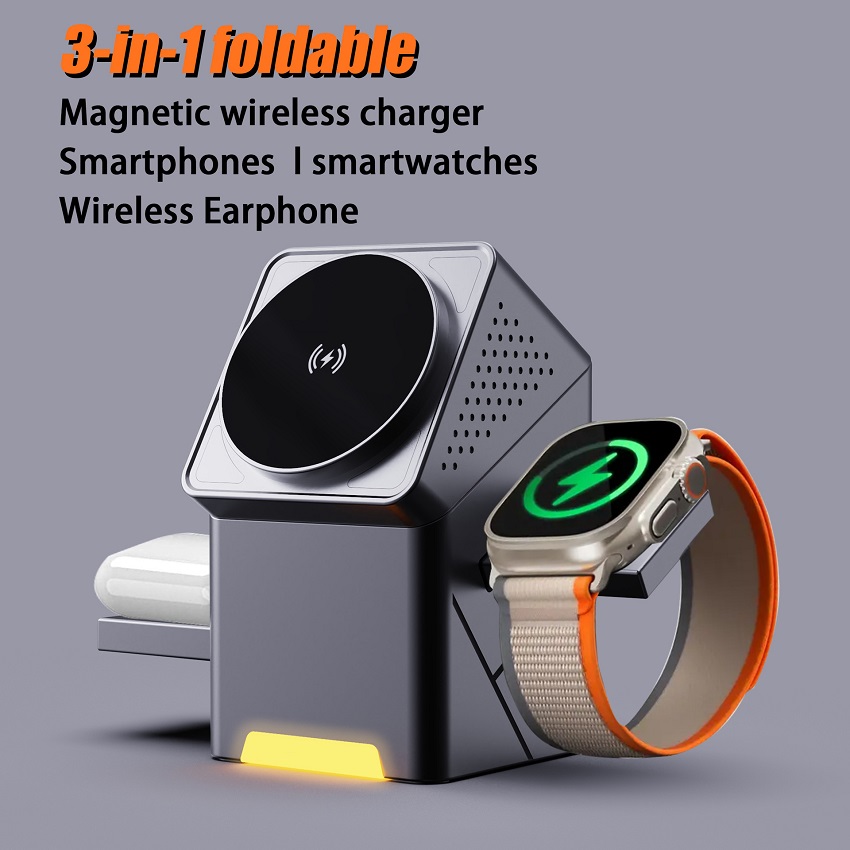 Wireless Charger 3 In 1 - Caricatore Wireless Magnetico 3 in 1