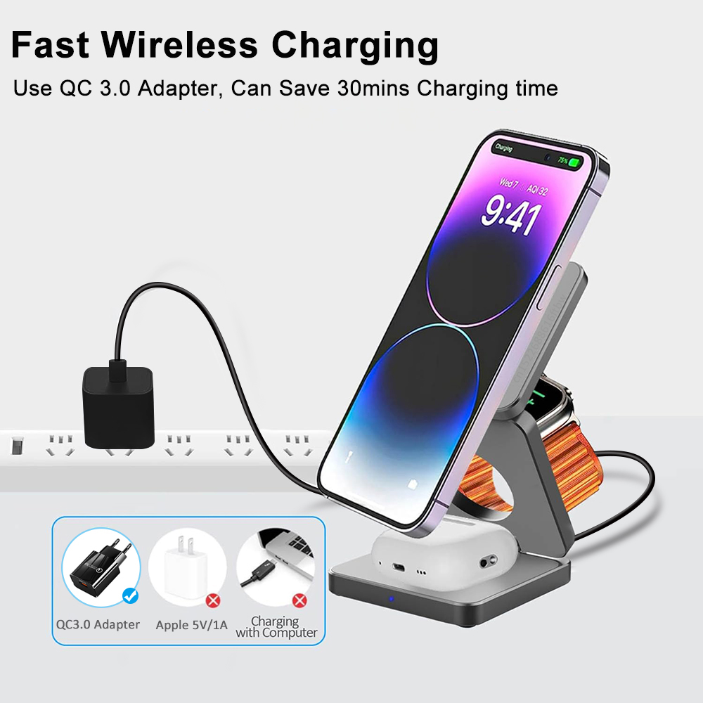 Caricabatterie wireless Stazio - Wireless Charger 3 In 1 recensione e prezzo