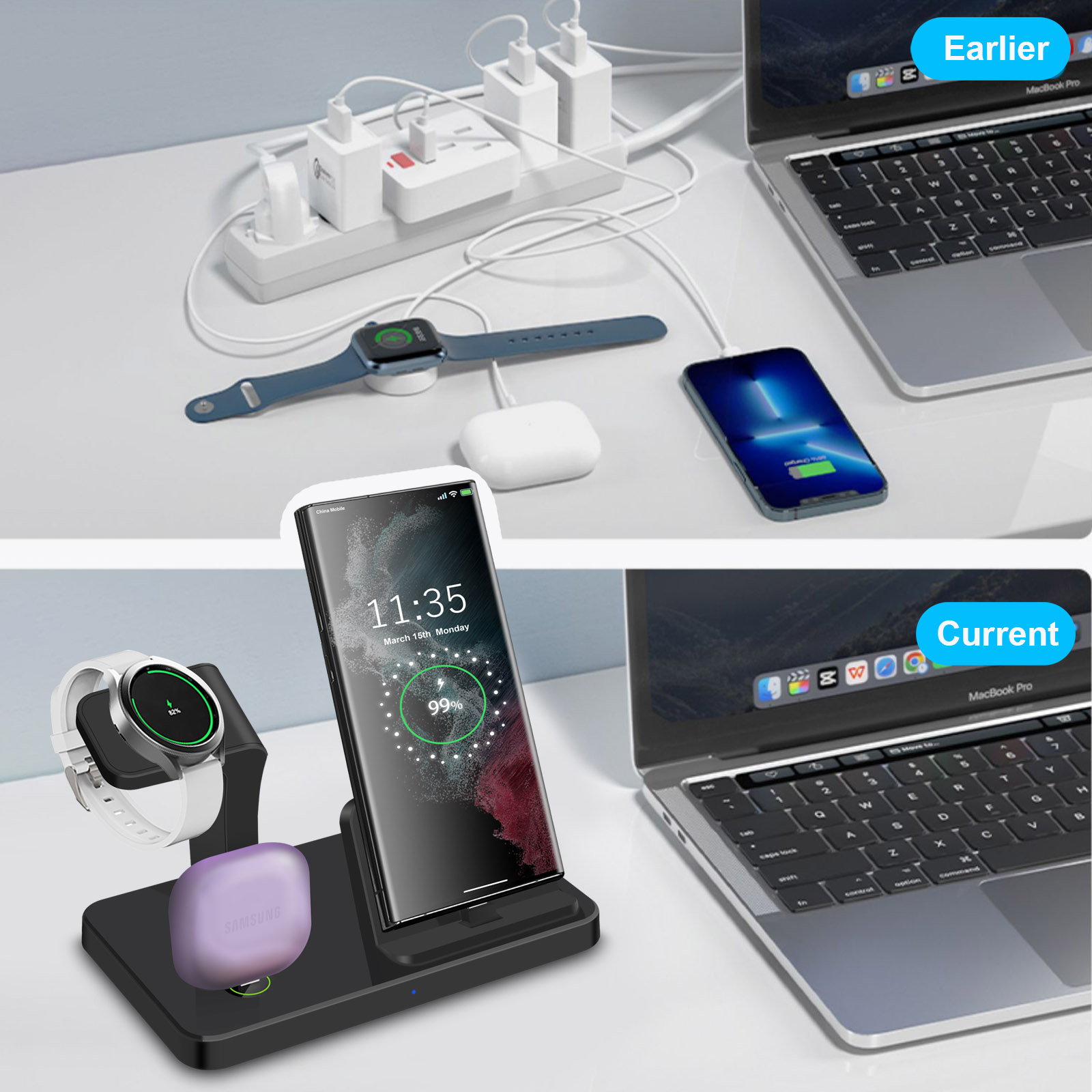 Stazione di Ricarica Wireless  - Wireless Charger 3 In 1 recensione e prezzo