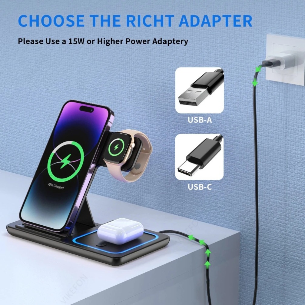 Stazione di ricarica wireless  - Wireless Charger 3 In 1 recensione e prezzo