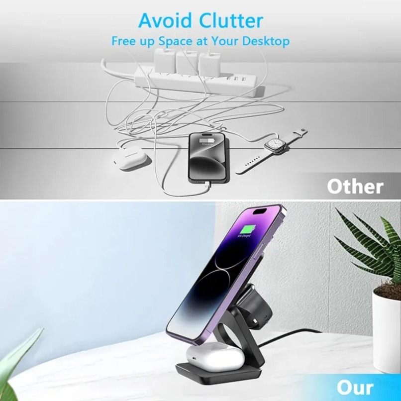 Caricatore Wireless Magnetico  - Wireless Charger 3 In 1 recensione e prezzo