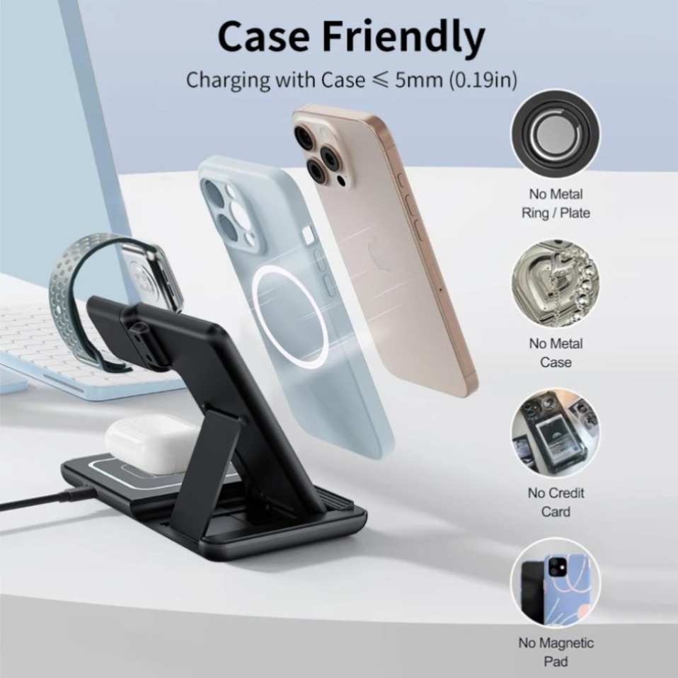 Luce LED notturna 3 in 1, cari - Wireless Charger 3 In 1 recensione e prezzo