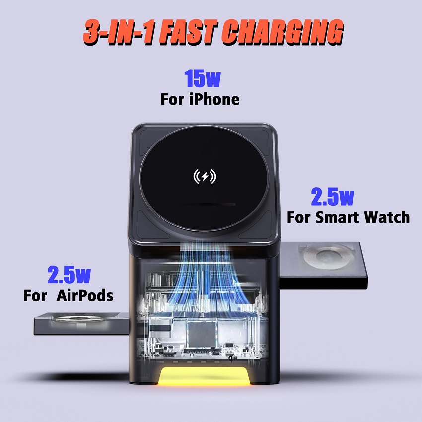Caricatore Wireless Magnetico  - Wireless Charger 3 In 1 recensione e prezzo